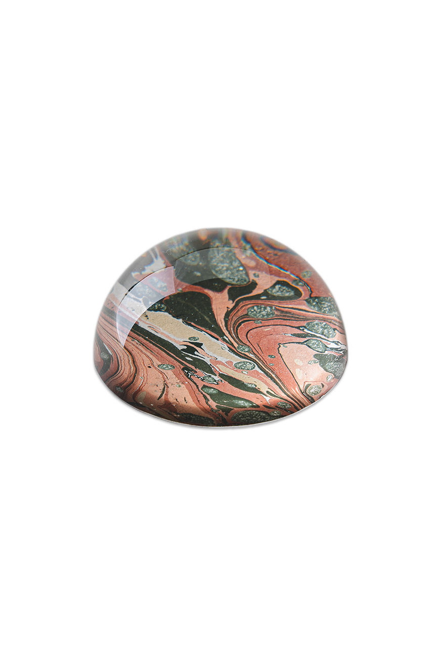 Dome Paper Weight Green Marble