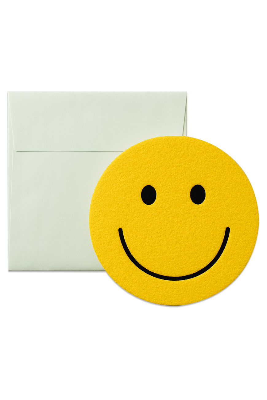 펠트 카드 Greeting Card - Big Smiley Face