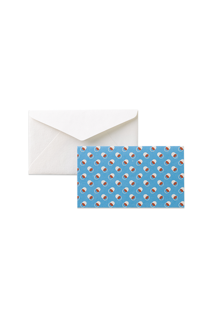 Box card &amp; envelope - Temari blue