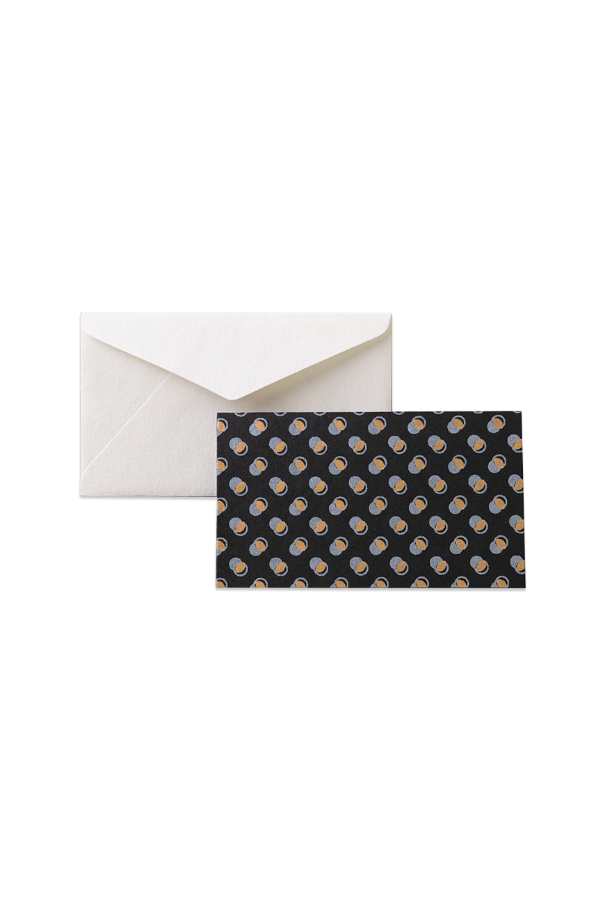 Box Card &amp; Envelope - Temari Black
