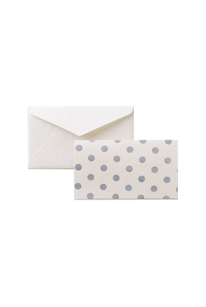 Box Card &amp; Envelope - Dots Silver