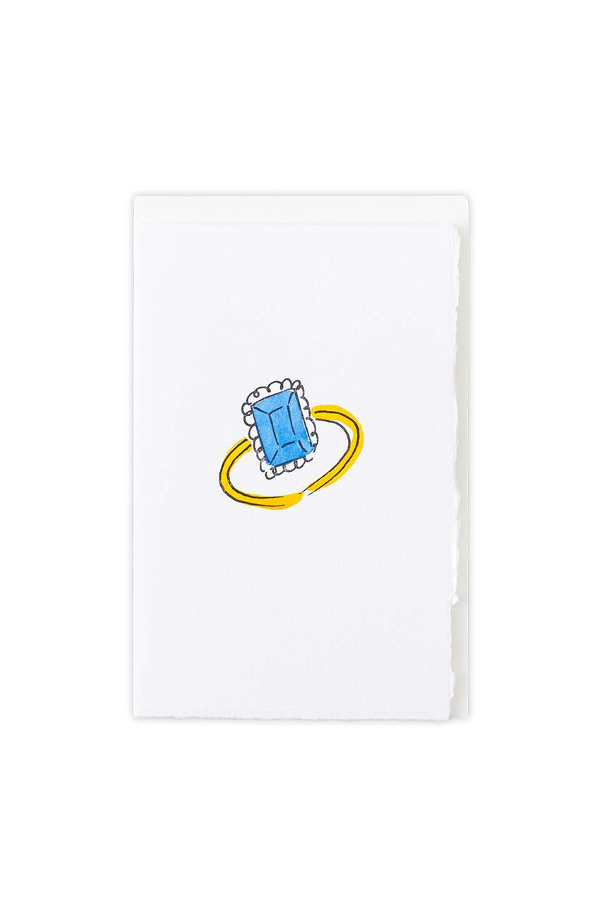 Greeting Card Ring Sapphire