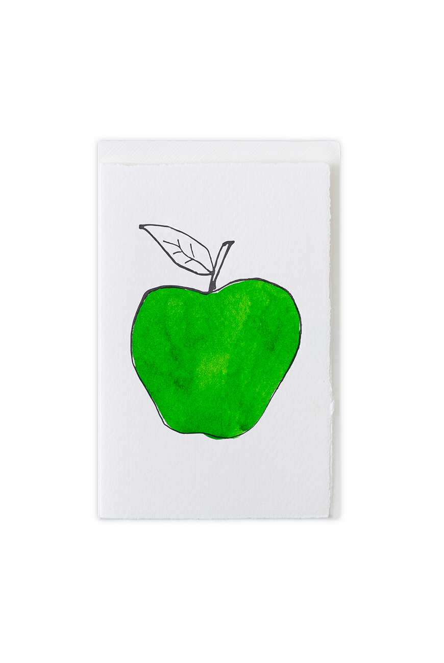 Greeting Card Apple Green