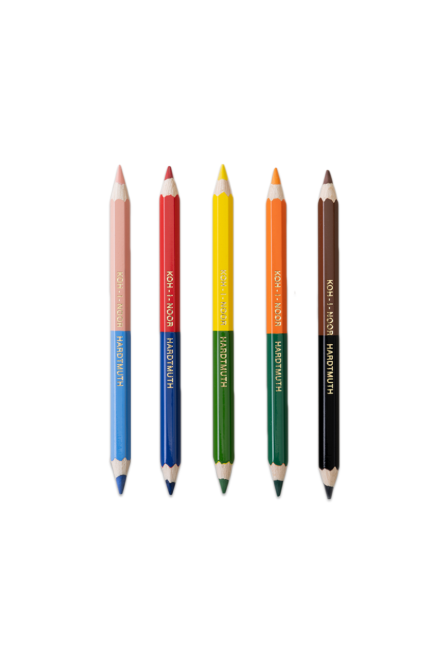 2195 Set of jumbo coloured pencils duo