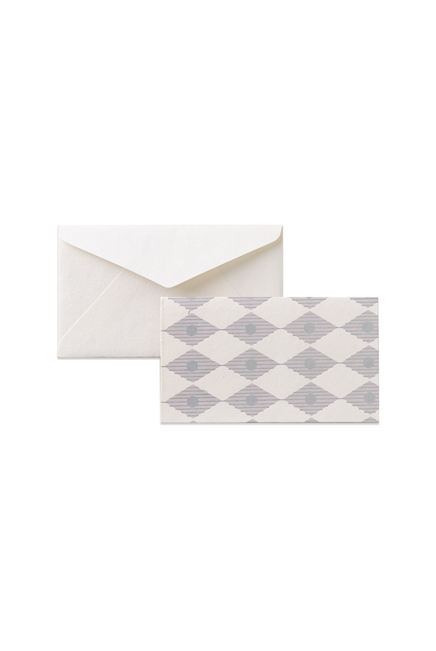 Box Card &amp; Envelope - Chess Silver