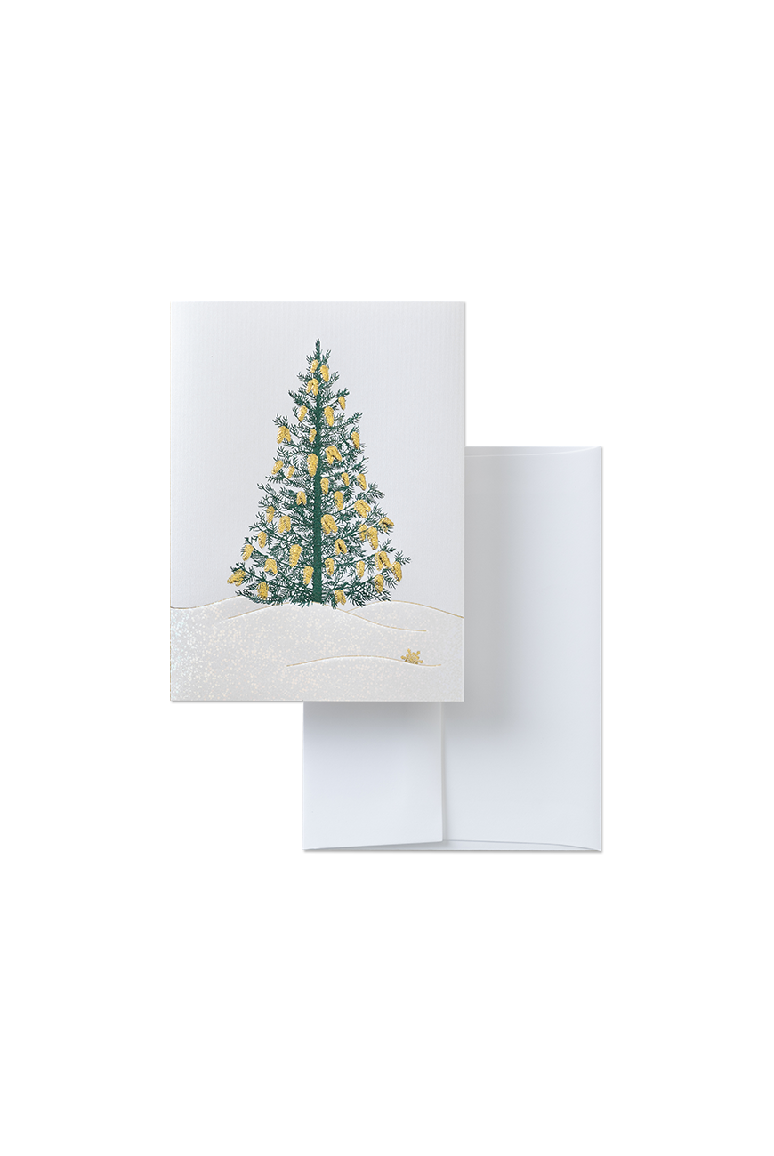 Greeting Card - Pine Cone Tree
