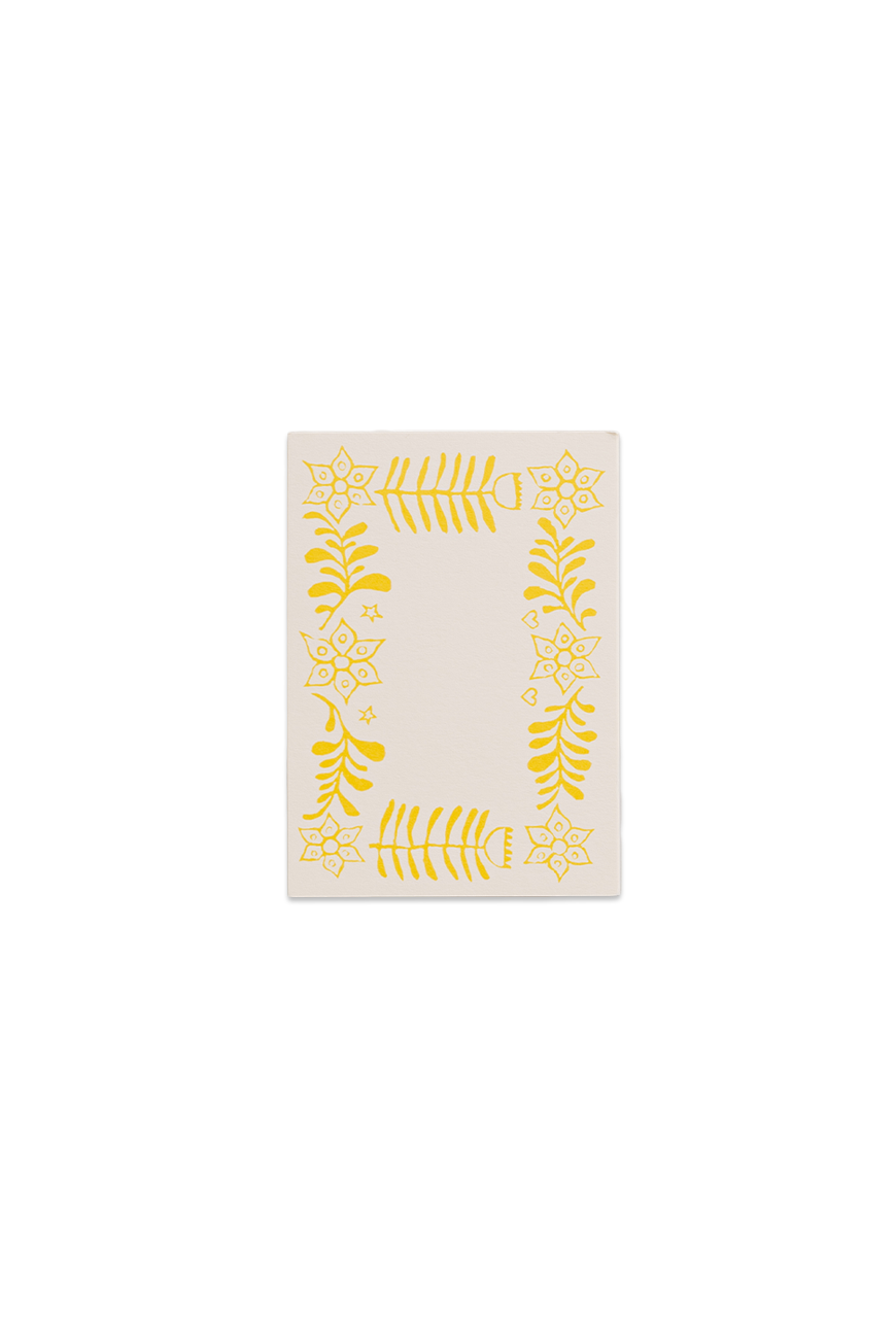 Small Frame Notecards 10pcs Yellow