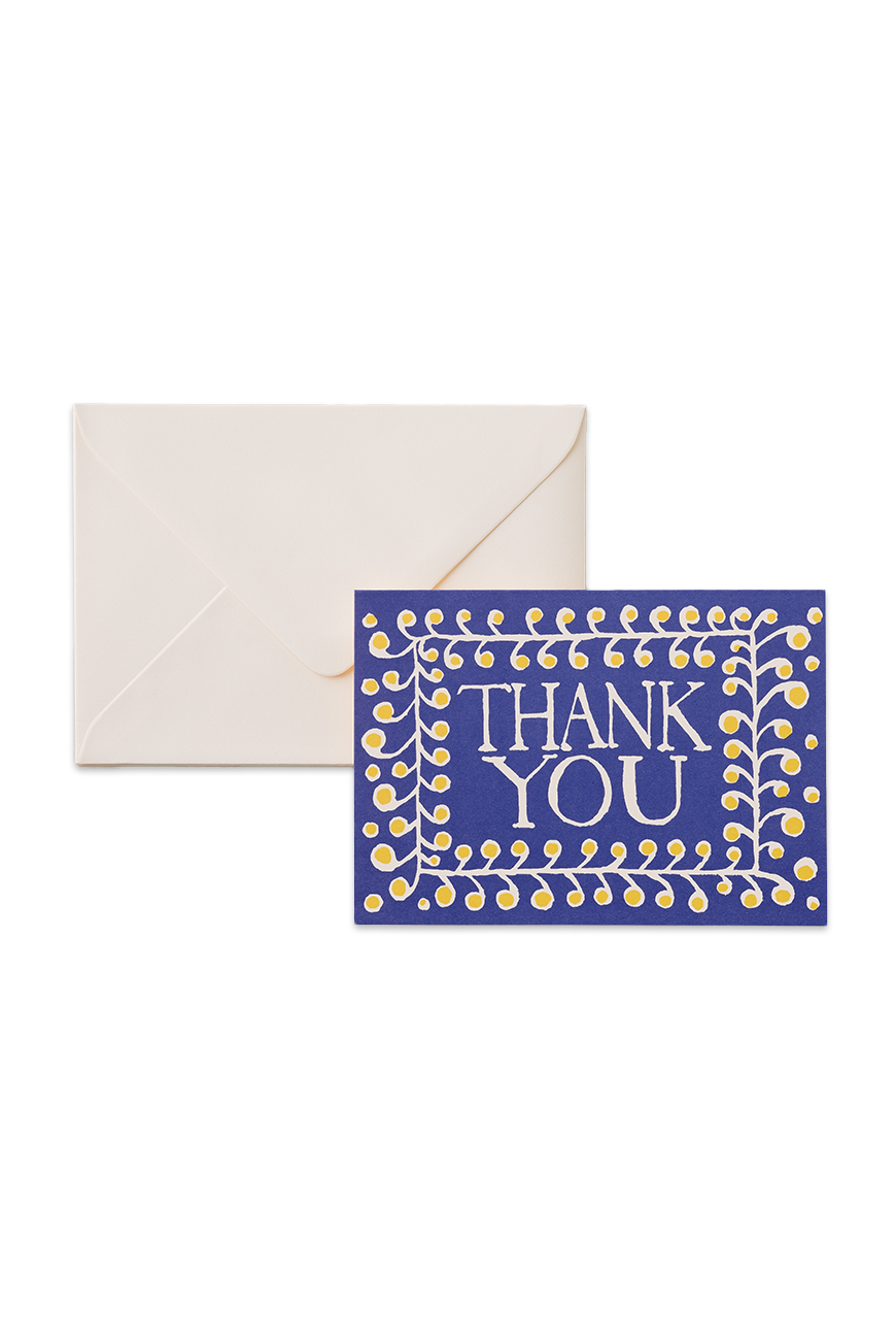 Thank You Card Pattern Ultramarine