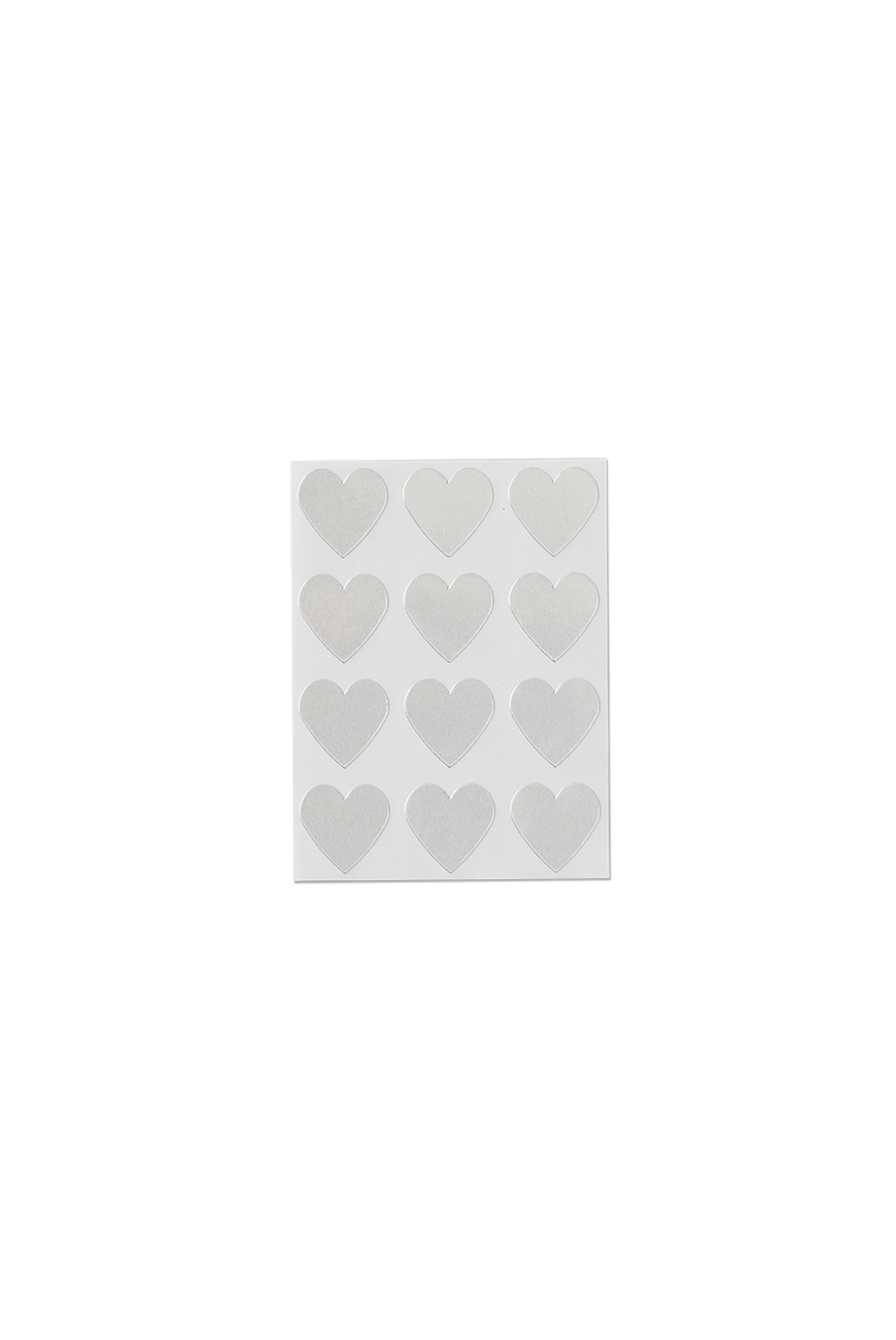 Heart Stickers - Silver