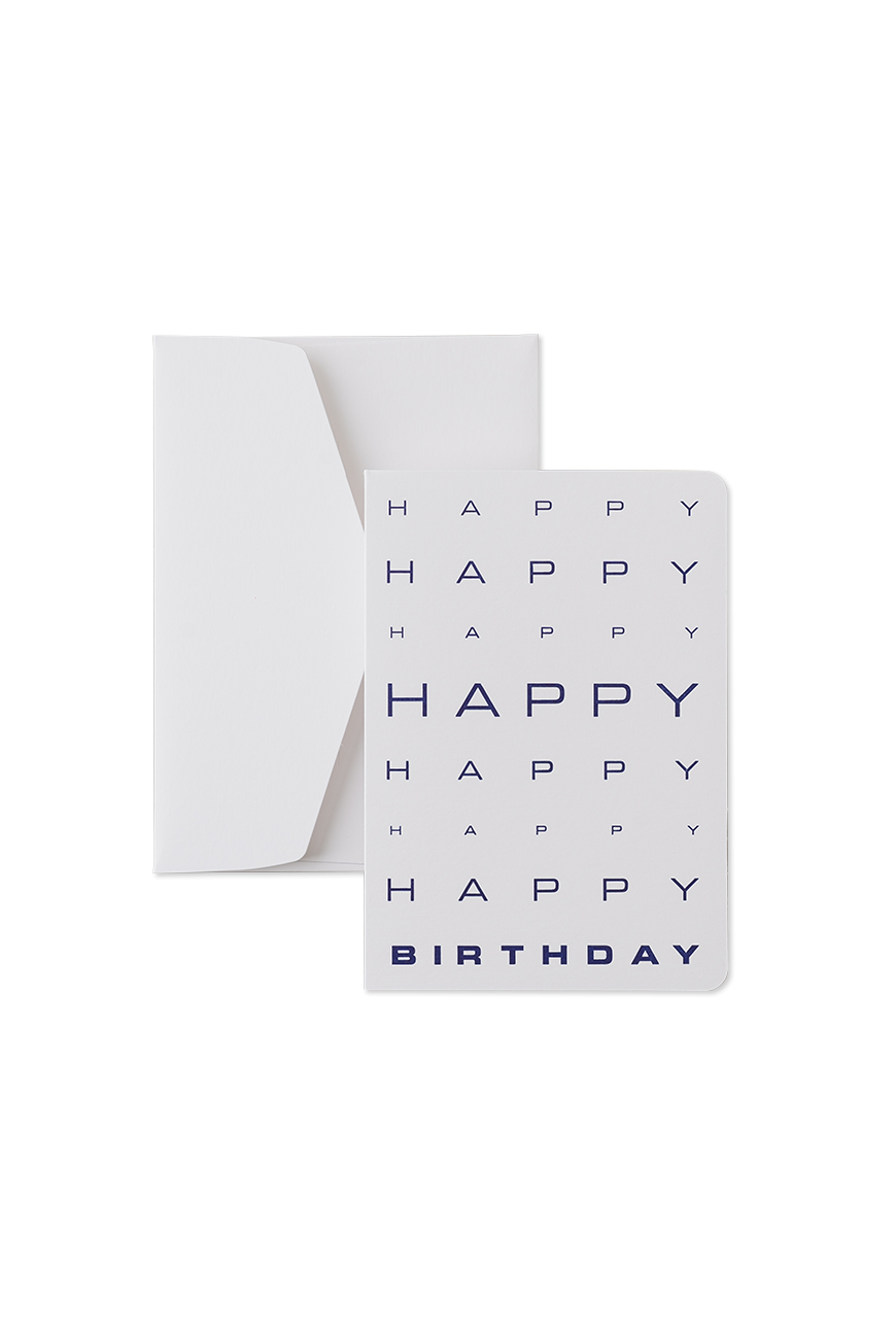 Folded Card - Happy Happy Happy Birthday