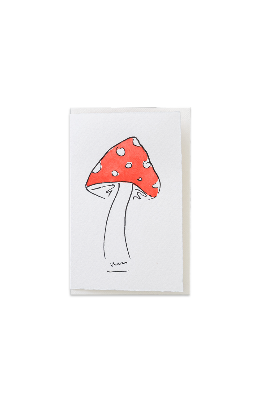 Greeting Card Toadstool Red
