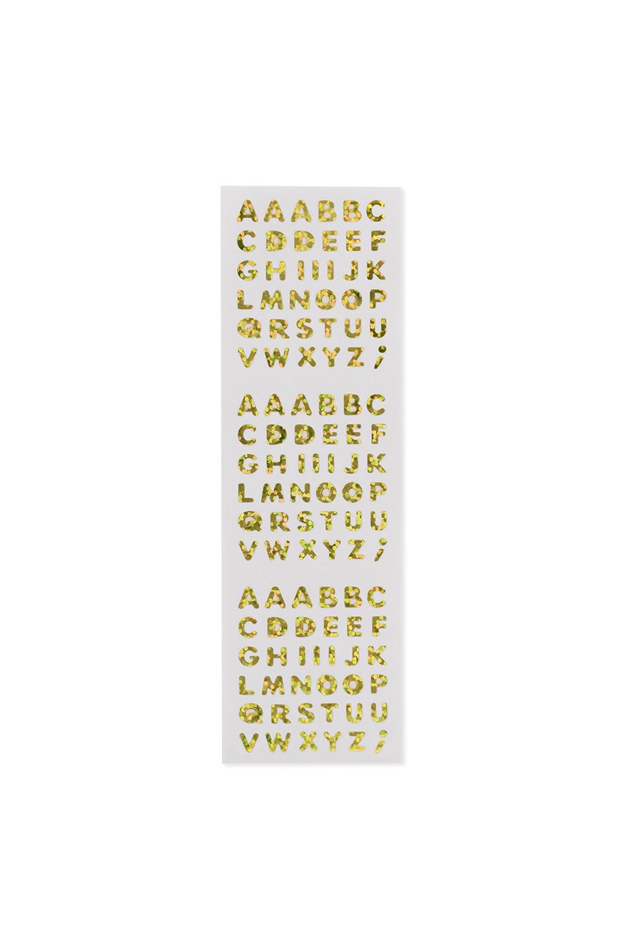 Prism Sticker - Alphabet Small Gold