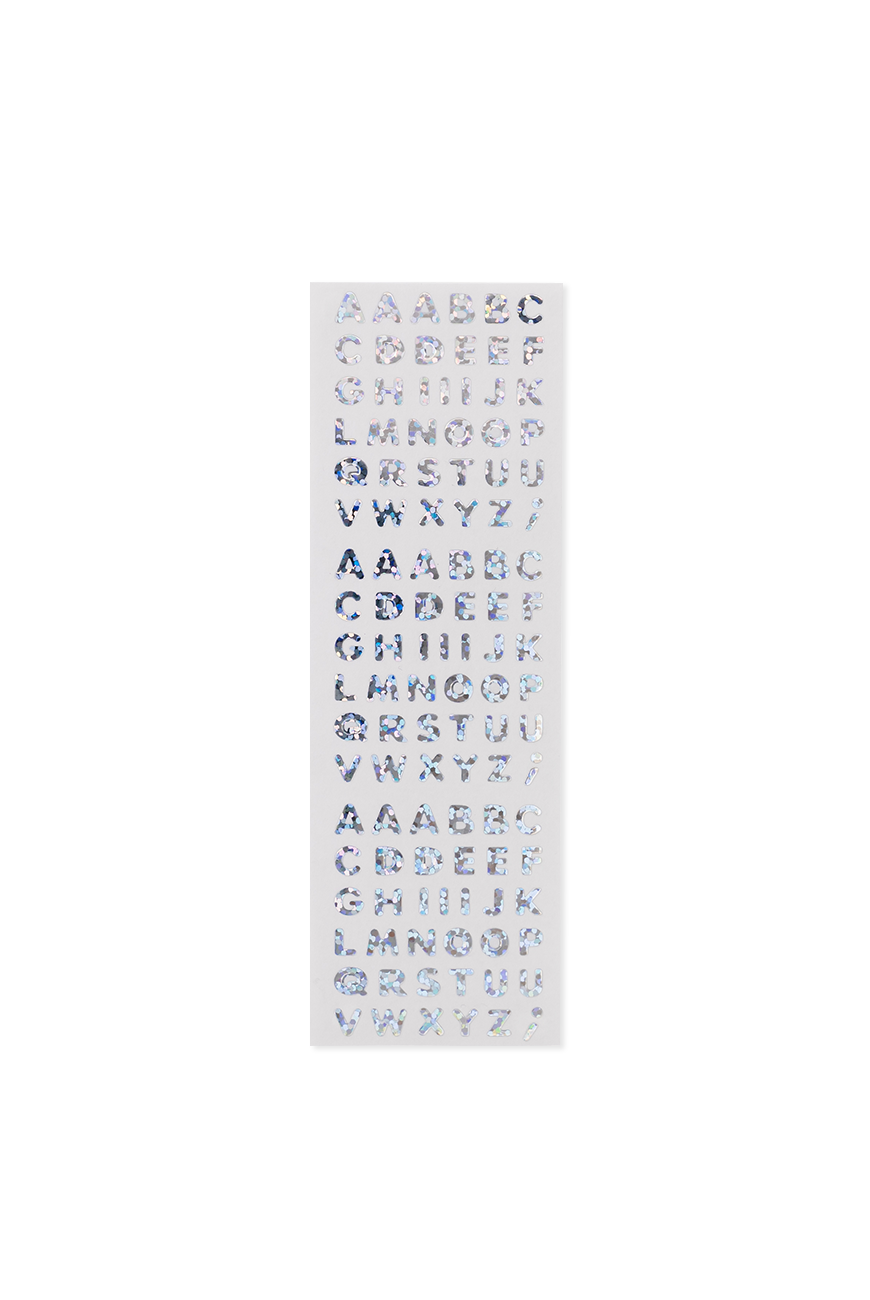 Prism Sticker - Alphabet Small Silver