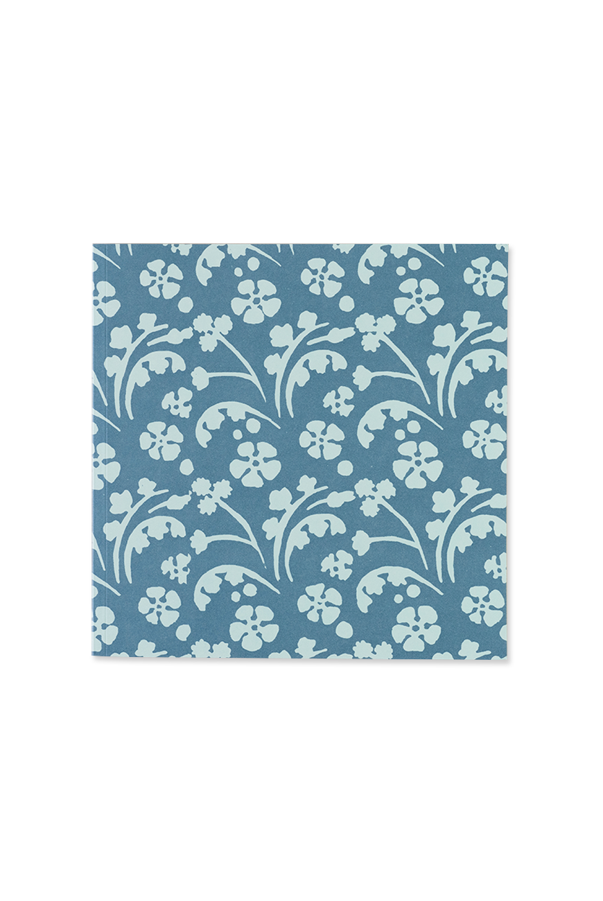 Square Notebook Wild Flowers Blue