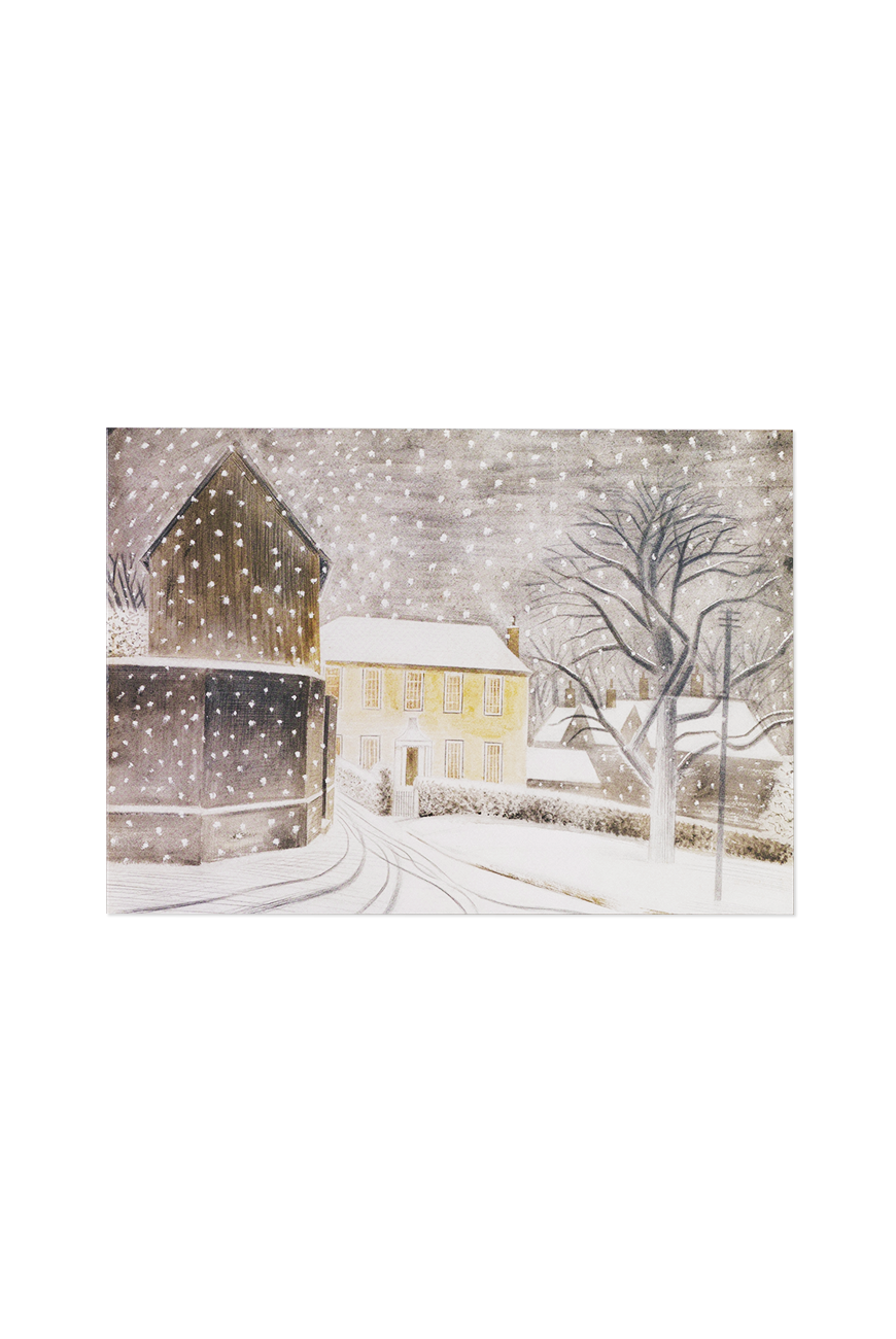 Greeting Card Eric Ravilious - Halstead Road in Snow