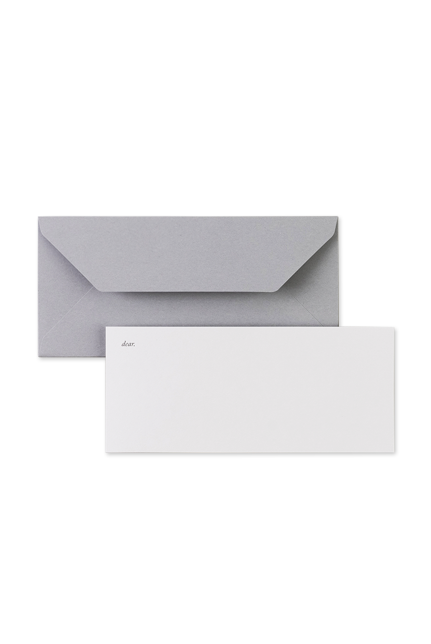 Card &amp; Envelope 4 Set L - Gray