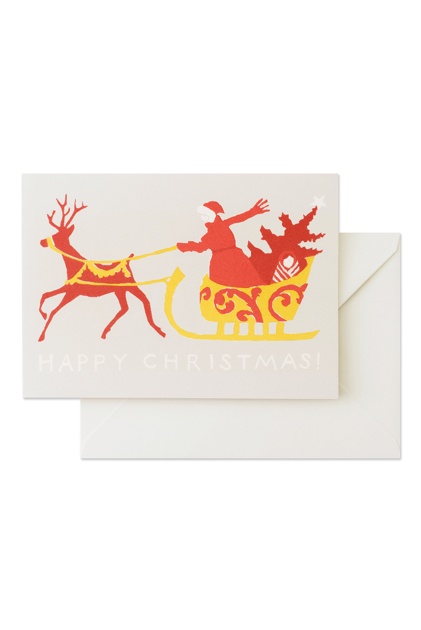 Large Card - Happy Christmas Sleigh