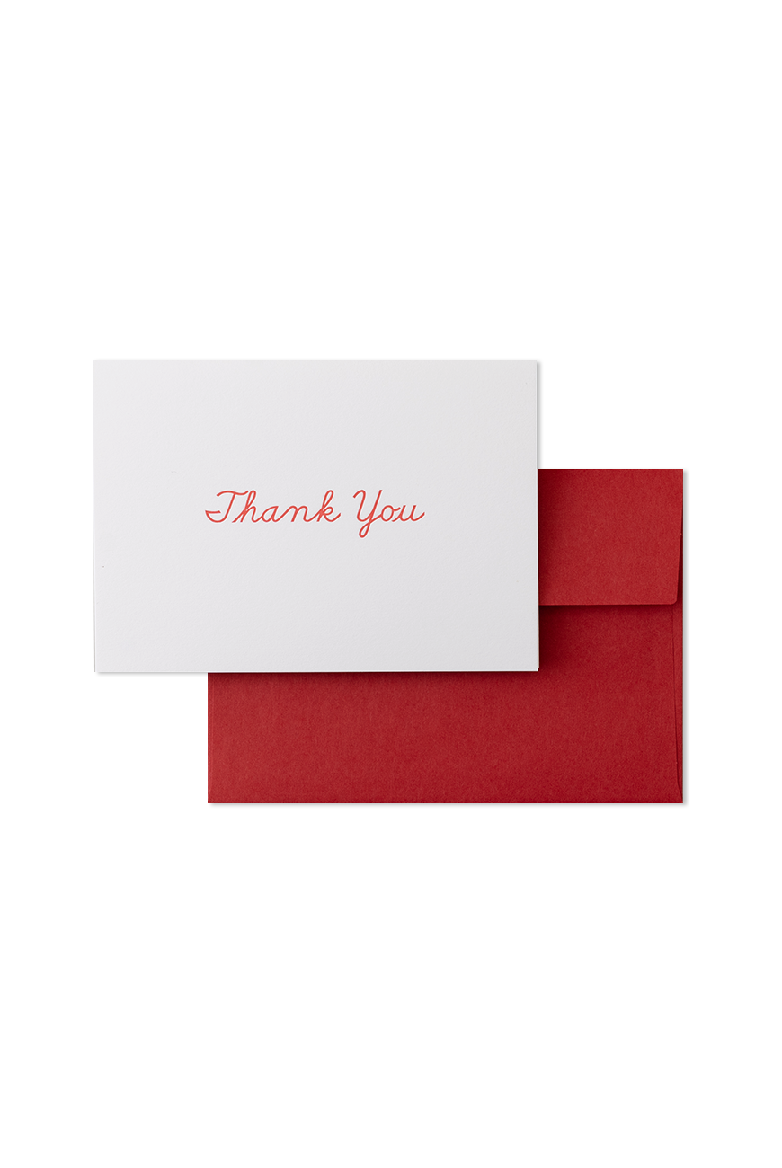 Card - Thank You Red