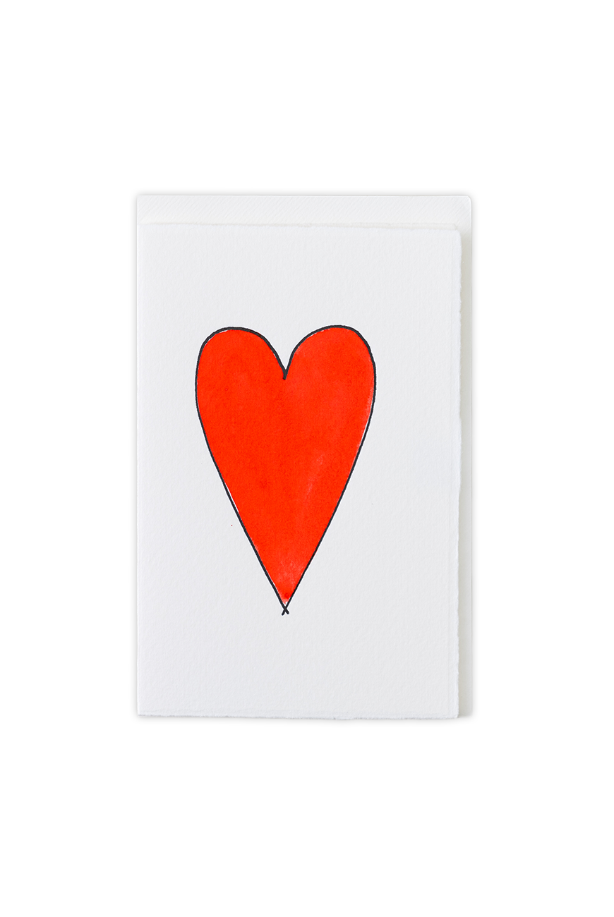 Greeting Card Heart Red