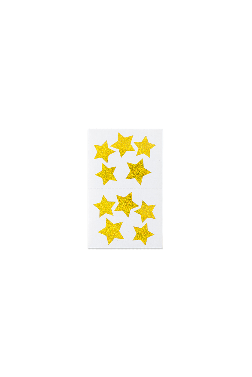 22481 Sparkle Gold Stars Sticker