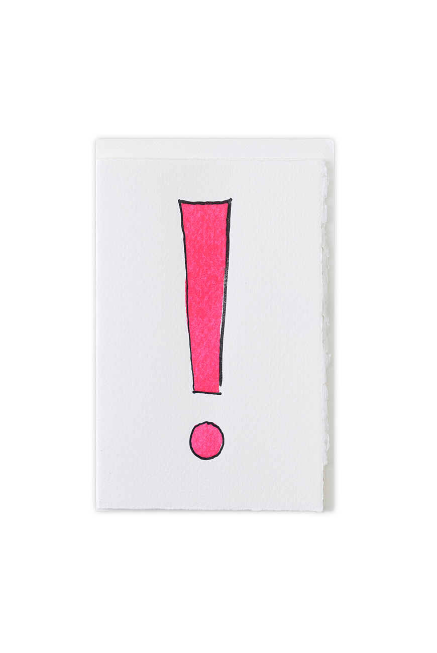 Greeting Card Exclamation Pink