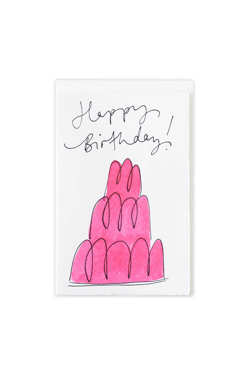 Greeting Card Jelly Pink