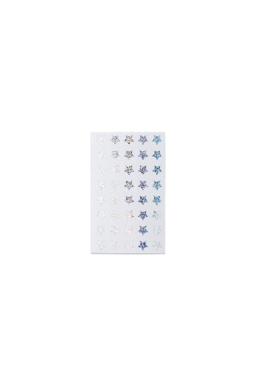 22441 Sparkle Silver Stars Small Sticker