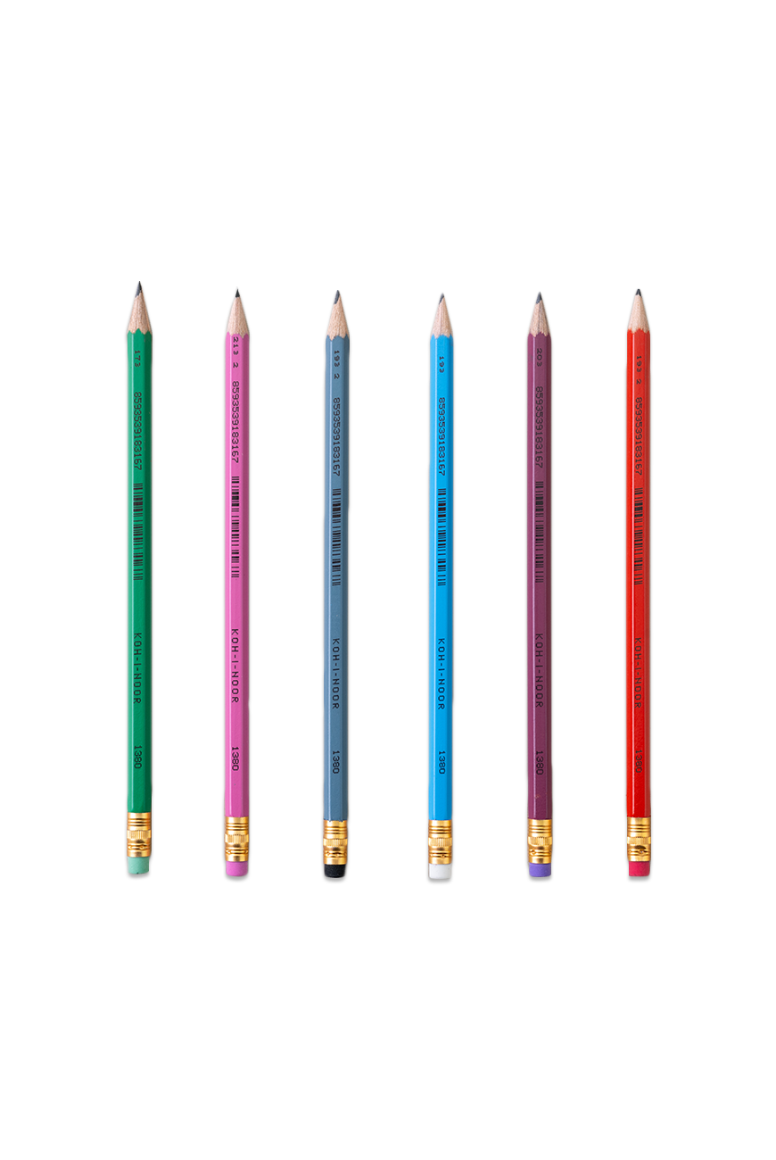 1380 Graphite Pencil With Eraser HB