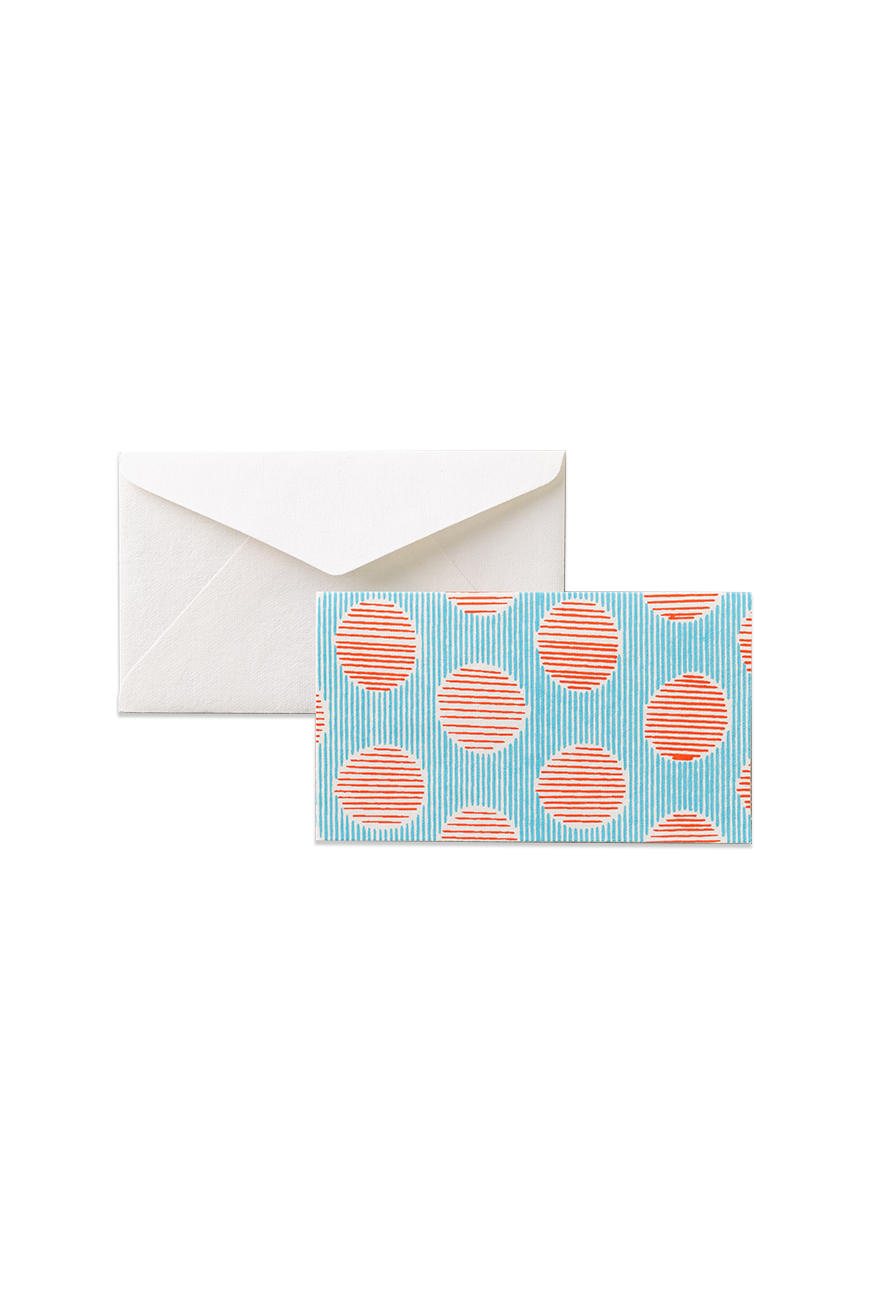 Box Card &amp; Envelope - Shima-maru Red