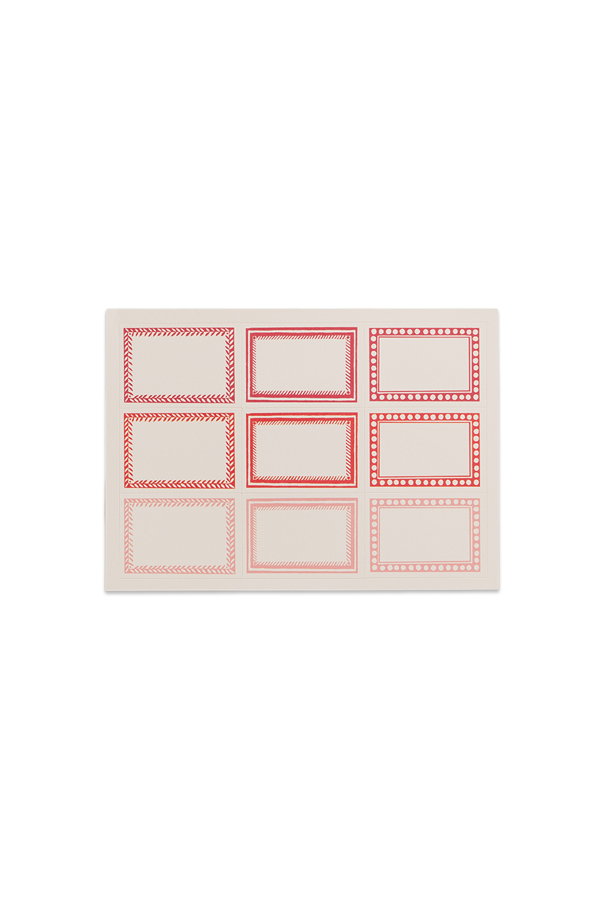 Small Self Adhesive Labels Red