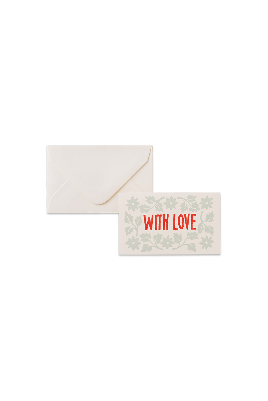 With Love Small Card Turquoise