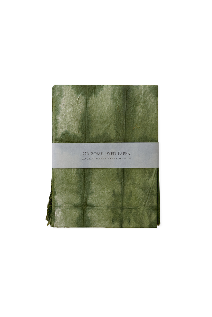 Fold Dyeing Wrapping Paper - Green