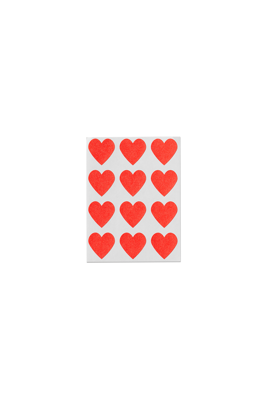 Heart Stickers - Red