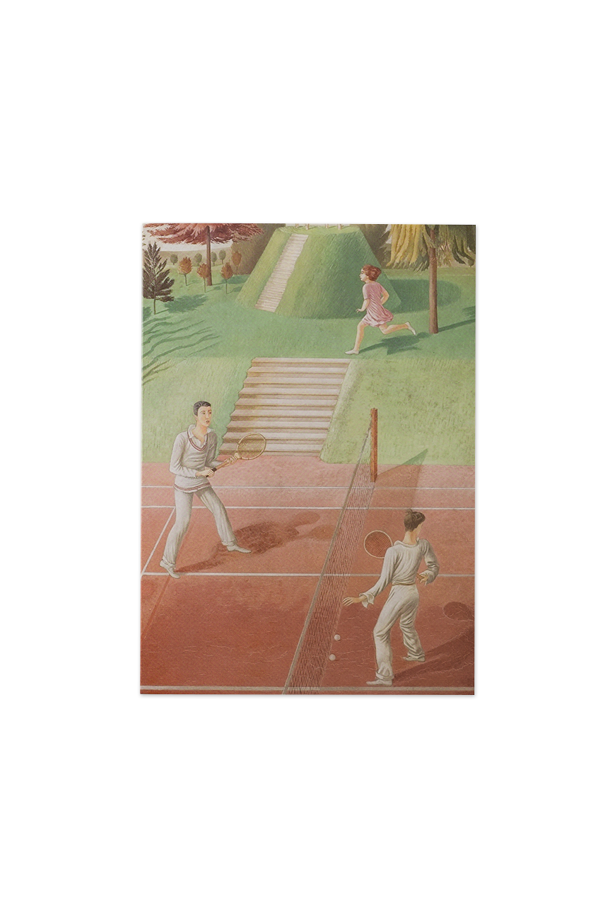 Greeting Card Eric Ravilious - Tennis,1930 (Triptych Centre Panel)