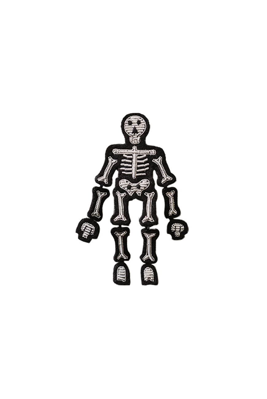 Brooch - Silver Skeleton