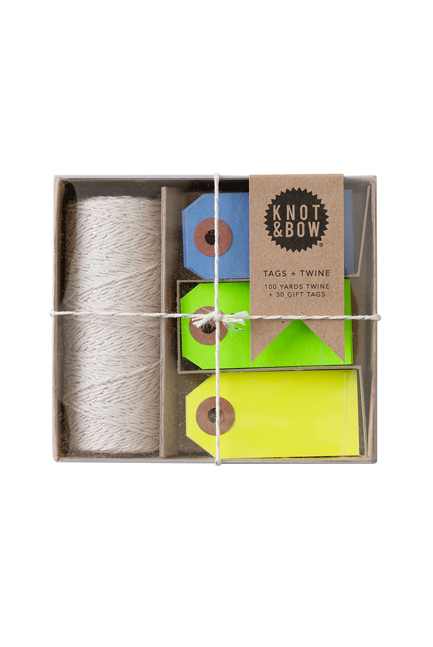Tag And Twine Box - Silver Cool Neon