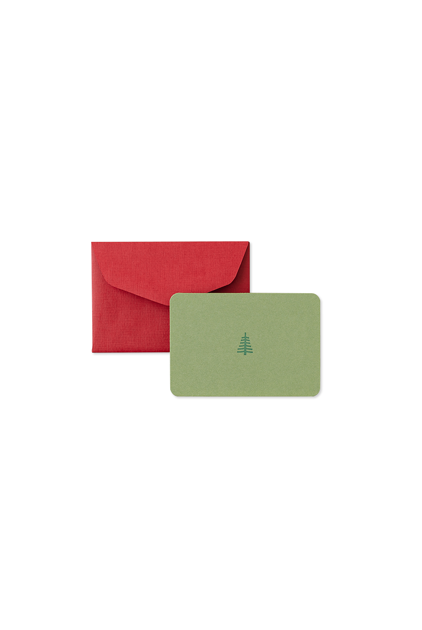 Mini Card &amp; Envelope - Christmas Tree Grass