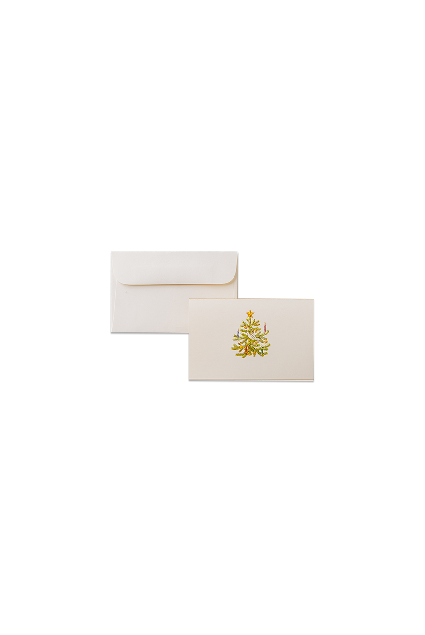 Mini Greeting Card - Dove &amp; Candles Tree