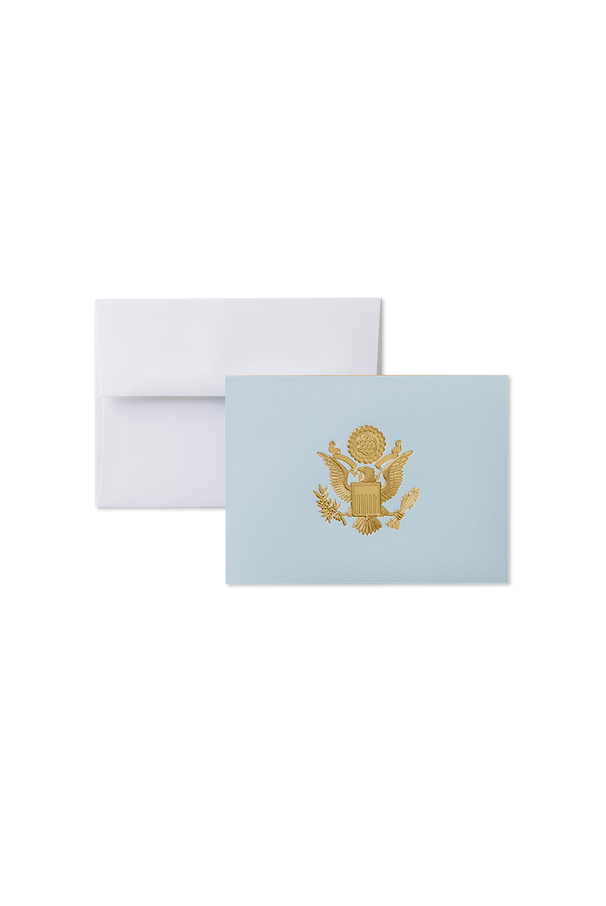 Greeting Card - Ambassadorial Eagle Light Blue