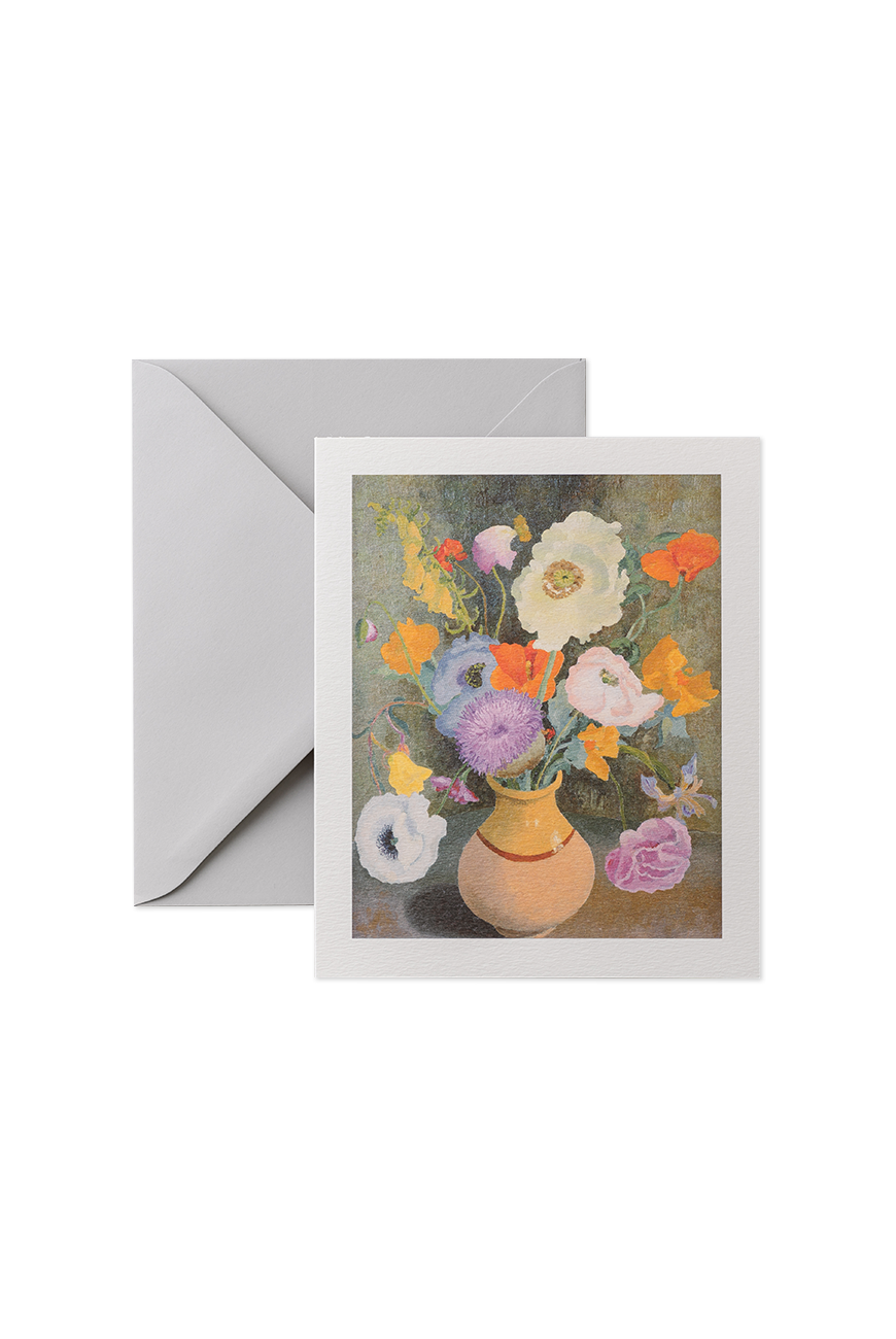 Notecard - Poppies And Sweet Peas