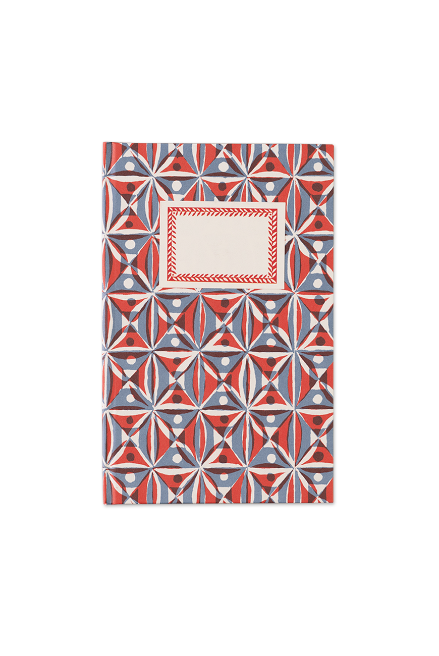 Hard Cover Notebook Kaleidoscope Red &amp; Blue