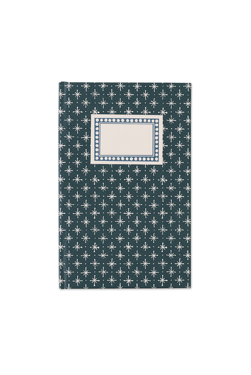 Hard Cover Notebook Little Stars Petrol Blue