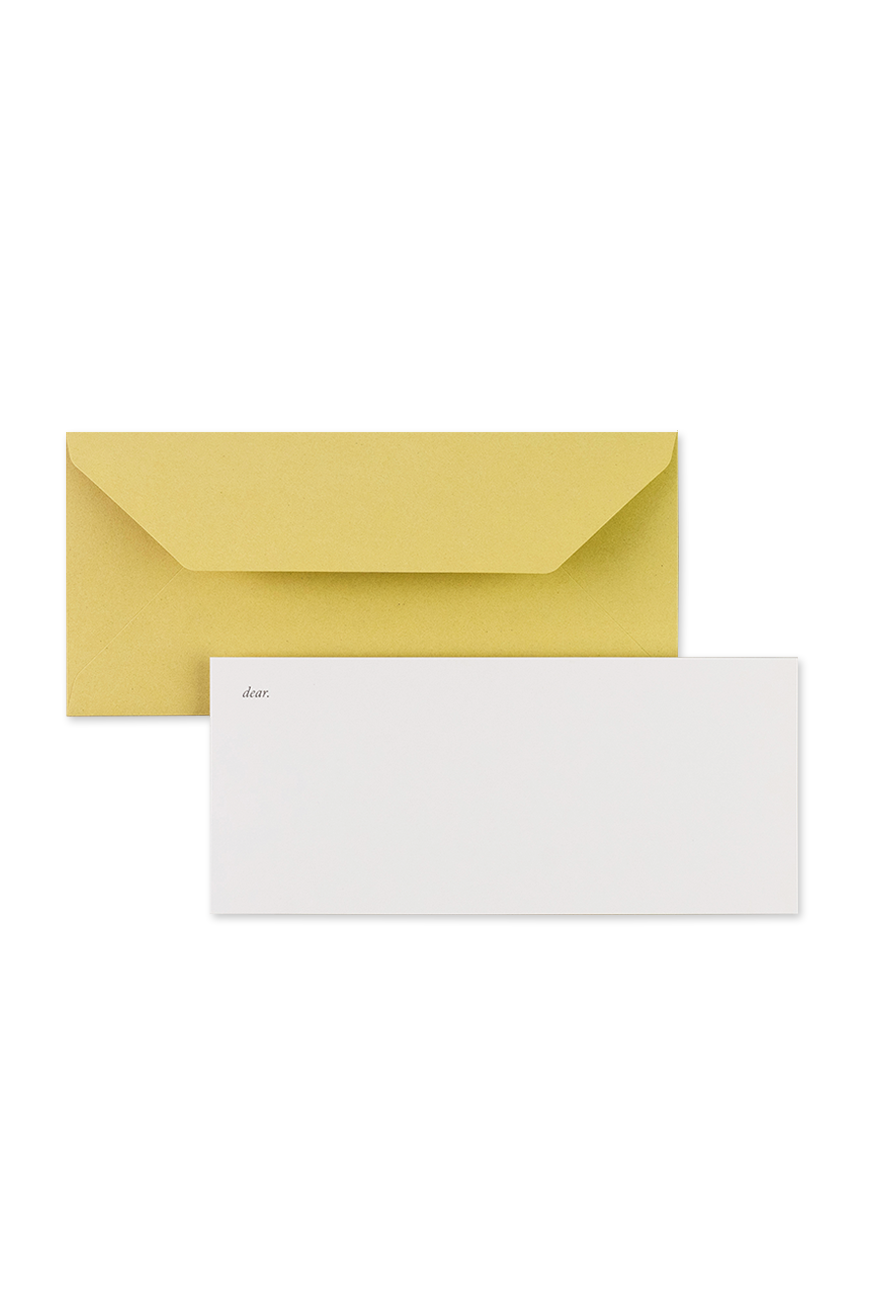 Card &amp; Envelope 4 Set L - Yellow Green