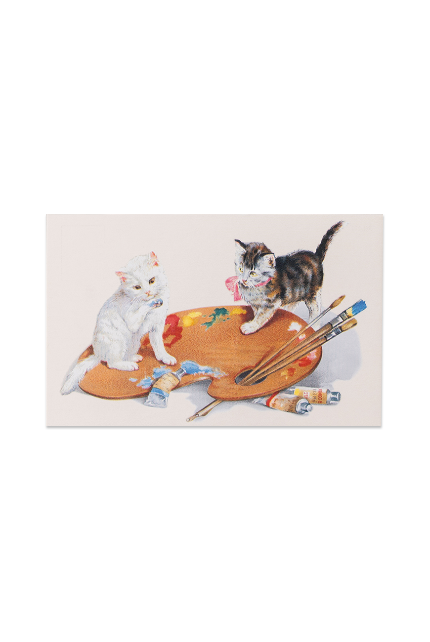 Postcard - Cats Painting